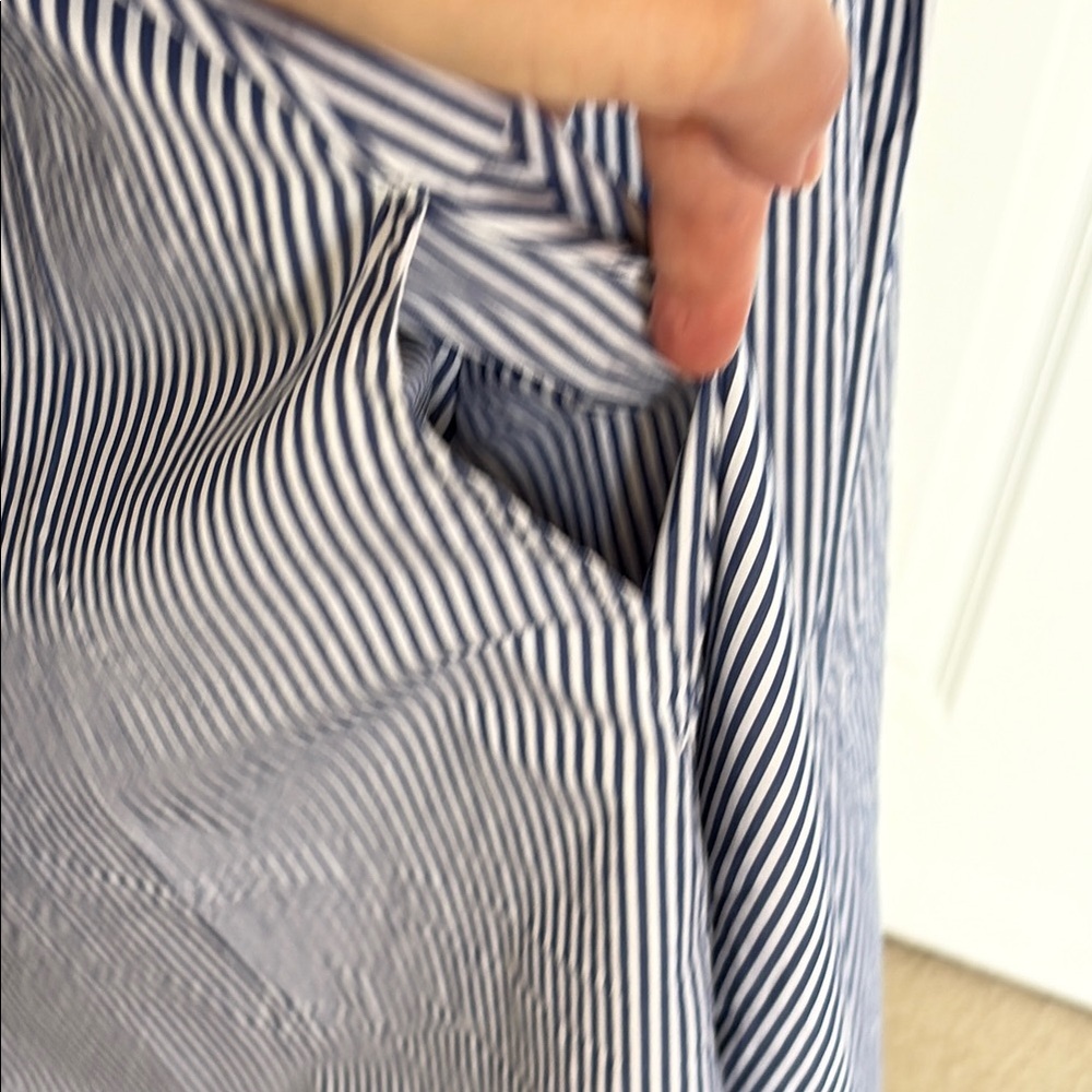 Old Navy Calla Lilly Blue and White Striped Dress - Picture 3 of 15